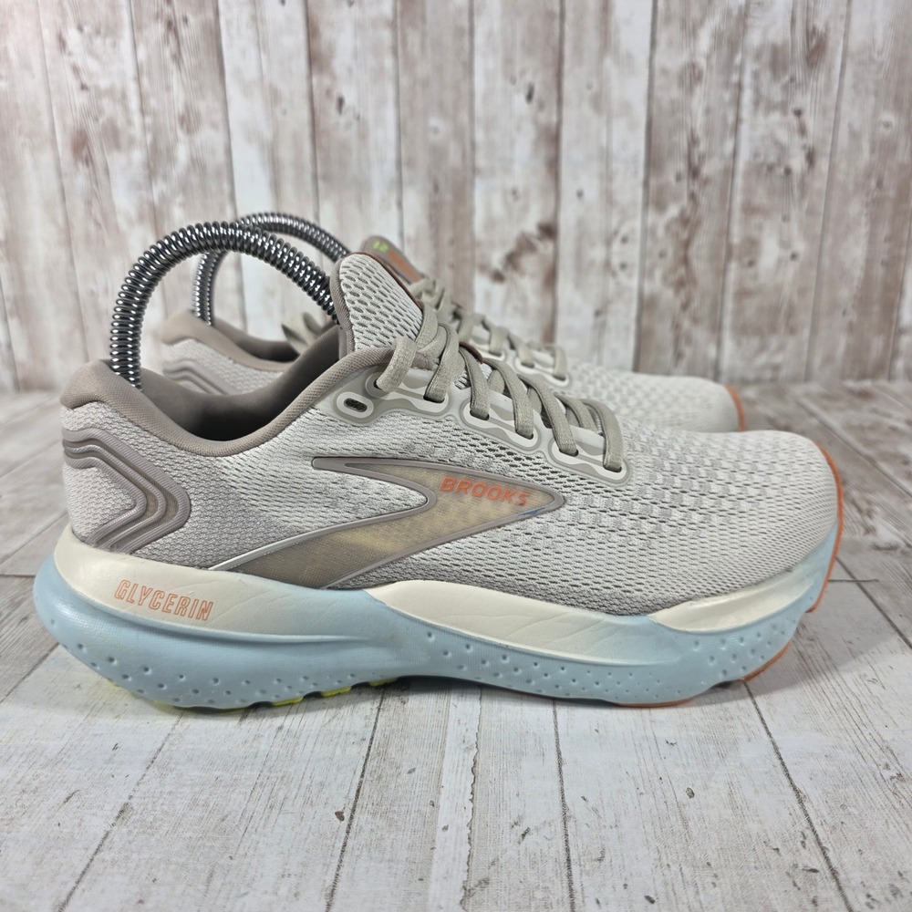 Brooks Glycerin 21 Womens Running Shoes Grey Blue Orange 1204081B195 Size 7